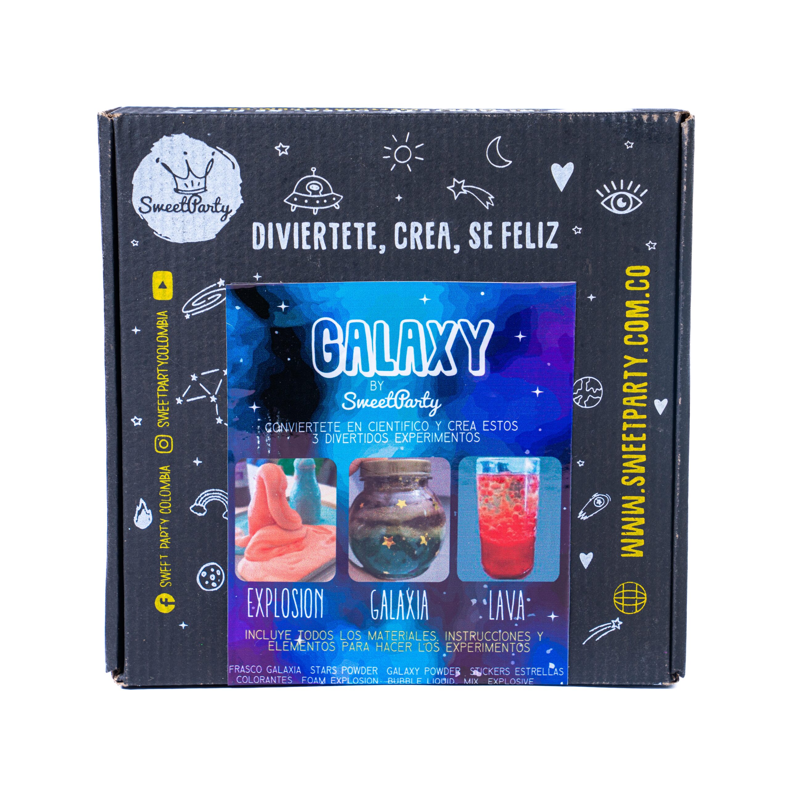 Galaxy Slime Kit Hacer Glitter Slime & Galactic Slime para niños y